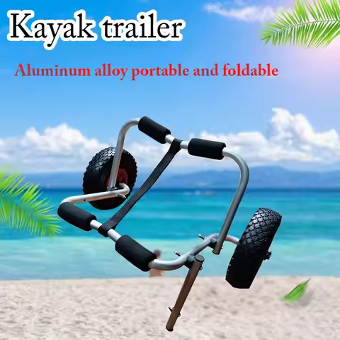 Portable 80KG Kayak Carrier Trolley Energy-saving Two-wheeled Kayak Carrier Cart Loading Capacity De