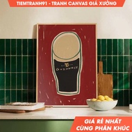 Tranh treo tường Guinness Pint Print Eclectic Illustration Art Kitchen Art Kitchen Print Beer tặng