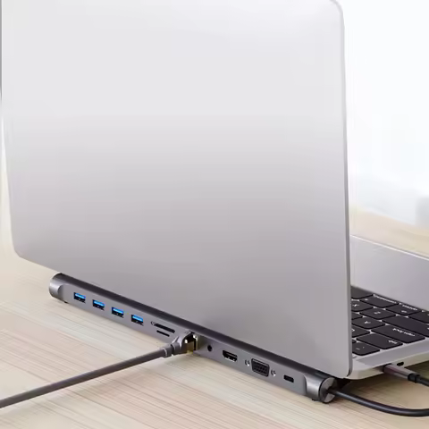 11 in 1 USB C Docking Station 100W PD SD/TF Audio USB C Dock 1* USB 3.0 3*USB2.0 for MacBook Pro/Air