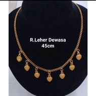 RANTAI CHOCKER LOVESET RANTAI LEHER EMAS KOREA DAN RANTAI LEHER EMAS KOREA GRED-A FREE 916 COP GOLD 