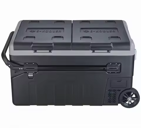 CoolRide 95L Trolley Solar Car Refrigerator Fridge Portable Compressor Freezer 12v For Camping Car R