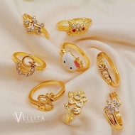 [VELLITA] Cincin Budak Persist916 <Ring 100+Design! Kids Gold Ring <KR> 999.9 Gold Plated>