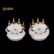 A&W 1Pc gold plated 9pin pcb ceramic tube soet valve base for 12AX7 12AU7 ECC83