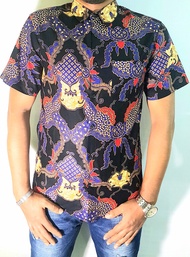 Baju Raya Viral 2022 Batik Shirt For Men's &amp; Kids (Adult &amp; Children), 100% Cotton S-2XL 4yrs-14yrs Men Casual Short Sleeve Batik Shirt.