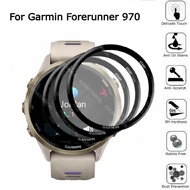 Garmin Forerunner 970 FULL Coverage Black Film Tempered Glass or Screen Protector - 2pcs