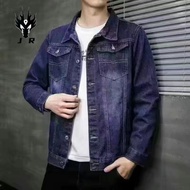 ✦2024✦ jaket lelaki motorcycle Jekat Spring and autumn blue vintage denim jacket men's casual versat