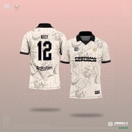 Rakuten Football Jersey Custom Name Retro Collar Jersey Select Dragon Design Viral Ootd Polo Shirt Unisex Baju Raya Berkolar Lelaki Kanak Kanak Japanese Tshirt
