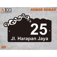 ACRYLIC HOUSE NUMBER ACRYLIC HOUSE NUMBER/ HOUSE NUMBER BOARD/ - D011