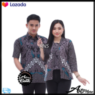 BAJU BATIK COUPLE PASANGAN TERBARU ATASAN BLOUSE CEWEK COUPLE TENUN MOTIF SEMARANGAN JAYA