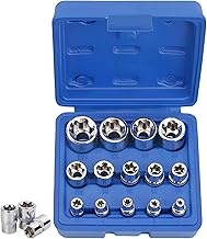 Torx Socket Set: WANDGU 14 Pieces, Outer Torx E4, E5, E6, E7, E8, E10, E11, E12, E14, E16, E18, E20,