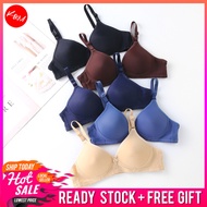 KM Women Rose Flower Size 34-38 A Cup Non-Wired Bra Daily Bra Lingerie [L34702]