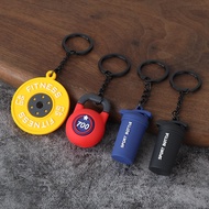 Fitness Series Keychain Barbell Dumbbell Piece Pendant