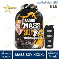 BAAM MASS SOY XXXXL 6 - 20 LB ทำจากถั่วเหลืองคนแพ้นมวัวกินได้ สำหรับคนอยากหุ่นหมีมีกล้าม