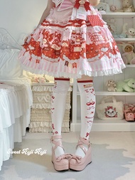 Tất Cotton Roji Lolita Cho Nữ Tất Dài Đến Bắp Chân Tất Dày Giữ Ấm Làm Đẹp Chân Mùa Thu Tất Thường Ng