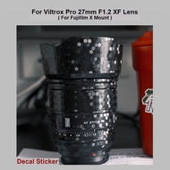 For Viltrox AF 27mm F1.2 XF ( For Fujifilm FUJI X Mount ) Decal Skin Camera Lens Sticker Vinyl Wrap 