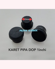 10pcs KARET KAKI PIPA 1  INCH DOP PADAT(DIAMETER 23MM) DOP PADAT KARET KAKI MEJA RAK KURSI BESI PIPA