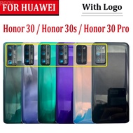 NEW For Huawei Honor 30 / 30S / 30 Pro Battery Back Cover Glass Rear Door Replacement Housing Case Adhesive With Camera Lens