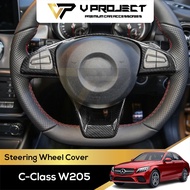 Mercedes Benz C-Class W205 C200 C250 C250 AMG Steering Wheel Button Switch Trim Cover Silver V Proje