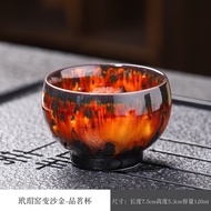 Colorful Peacock Cup Jianzhan Tea Cup Master Cup Tea Cup Calendula Lotus Tea Cup Kiln Change Tea Cup
