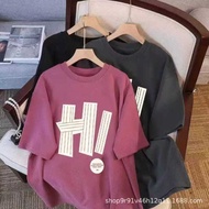 Hi Hi T-Shirt, Korean Style Oversized T-Shirt, Latest Women's Tops, Women's T-Shirts