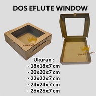 RATU | [10 PCS] DOS EFLUTE WINDOW TINGGI 7CM KARDUS BOX KOTAK HAMPERS