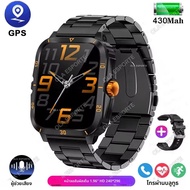 ใหม่ P76 1.96 "กลางแจ้งทหาร Smartwatch ผู้ชายบลูทูธโทรสมาร์ทนาฬิกา 3ATM IP68 กันน้ํา Rating กีฬาฟิตเ