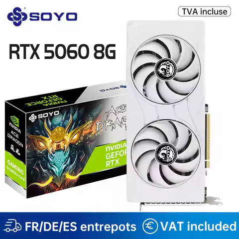 SOYO RTX5060 8G Gaming Graphic Card NVIDIA GeForce RTX 5060 128Bit GDDR7 8Pin PCI Express 5.0‌ Deskt