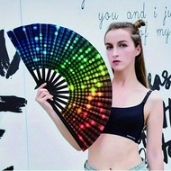 1 chiếc quạt tay cầu vồng, quạt ba chiều, quạt gấp lớn, quạt tự hào, quạt biểu diễn, quạt cưới/tiệc