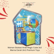 [ DINATA Baby ] Educational Toys for Children Magic Cube 3x3 Bright Colors 3in1 Premium Toys Rubik 3