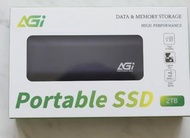 100%新 new AGI 2TB portable ssd (1000mb/s)