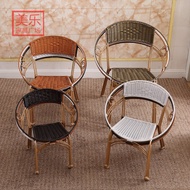 Old-Fashioned Rattan Chair Single Armchair Children's Small Rattan Chair Balcony Chair Outdoor Cane 