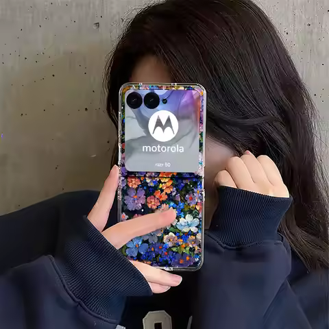 Full Screen Flowers Retro Phone Case for Motorola Razr 50 ultra Razr 60 40 ultra Razr 2023 Razr Plus