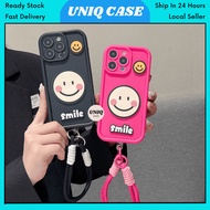 REDMI Note 9s 9 Pro 10s 10 11s 11 12 13 14 Pro Plus 4G 5G smiley strap case casing 手机壳