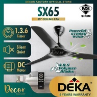 [NEW] DEKA Fan DEKA SX65 65" 3 Blades AC Motor with 4 Speeds Remote Control Ceiling Fan Kipas Siling