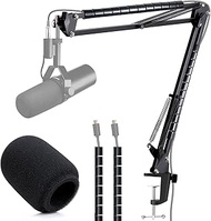 YOUSHARES Mic Arm Boom Arm - Microphone Arm for Shure SM7B SM7dB, Blue Yeti, HyperX QuadCast QuadCas