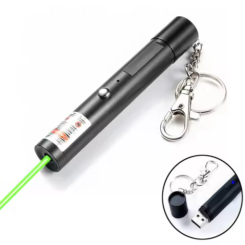 USB Rechargeable Laser Pointer | Portable Green Laser Pen | 301Mini Laser Pen | Cat Interactive Teas