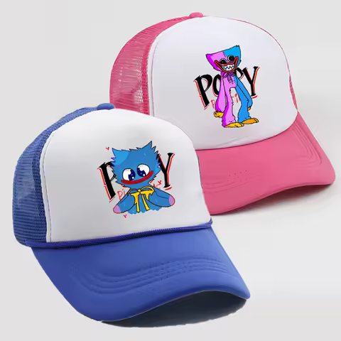 Poppy Playtime Men Women Baseball Cap Huggy Wuggy Boy Girl Peaked Cap Djustable Sunhat Cartoon Kids 