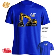 Caterpillar Cat Excavator Baju TShirt Microfiber