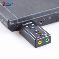 Mini External USB 2.0 Sound Card 7.1 Channel 3D Virtual 12Mbps Audio Mic Speaker Microphone 3.5mm Ja