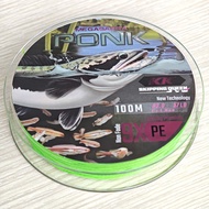 Dây câu cá dây PE chuyên câu lure MEGABARRA PONK KK 100m