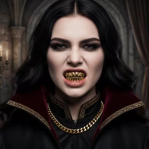 Eashion Shiny Top Bottom Teeth Grillz Comfortable Dental Grills Halloween Cosplay Tooth Accessory