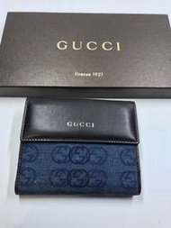 Gucci 銀包 Denim 牛仔布料掽真皮 全新購自意大利