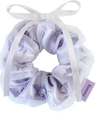 Tees Factory SR-5548016KU Sanrio Characters Ribbon Layered Scrunchie, Ballet Core/Chrome H4.3 x W4.3