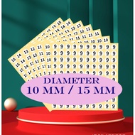 [SG] 100 sticker -  Waterproof Number Sticker | 1-100 number sticker | Single Number Sticker | Colou