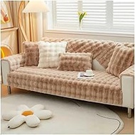 Furniture Cover Funny Fuzzy Sofa Cover, Soft Warm Sectional Couch Cover, L Shape Corner Sofa Cover, Non Slip Plush Sofa Slipcover Furniture Protector (Color : Coffee, Size : 110X110CM)
