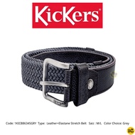 KICKERS Brand Men’s Genuine Leather + Elastane Belt ( 1KICB86345GRY )