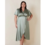 GC020 | ELORA MIDI DRESS BRIDESMAID PARTY DRESS SATIN VELVET MATERIAL WOMEN'S CHRISTMAS DRESS KOREAN