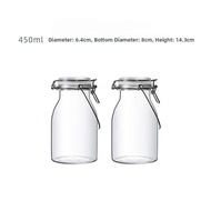 Food Grade Sealed Glass Milk Bottle Empty Juice Drink Homebrew Container Cylinder Shape Kitchen Stor