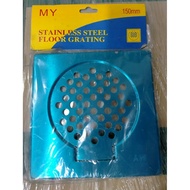 STAINLESS STEEL FLOOR TRAP FLOOR GRATING ANTI COCKROACH ANTI SMELL 6" x 6" (15CM x 15CM) 4" X 4" (10