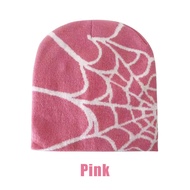 Beanie Kupluk Motif Jaring Laba-Laba Spider Web Fashion Winter Cap Kupluk Rajut Penutup Telinga Kepa